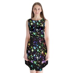 Christmas-star-gloss-lights-light Sleeveless Chiffon Dress   by Grandong