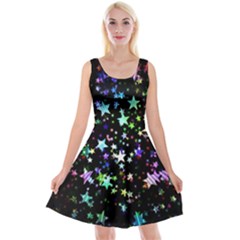 Christmas-star-gloss-lights-light Reversible Velvet Sleeveless Dress