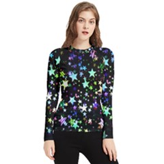 Christmas-star-gloss-lights-light Women s Long Sleeve Rash Guard by Grandong