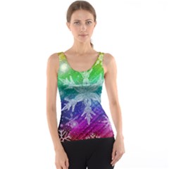 Christmas-snowflake-background Women s Basic Tank Top by Grandong