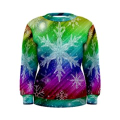 Christmas-snowflake-background Women s Sweatshirt