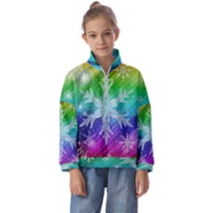 Christmas-snowflake-background Kids  Half Zip Hoodie