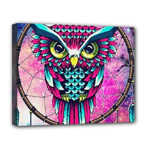 Owl Dreamcatcher Deluxe Canvas 20  X 16  (stretched) by Grandong