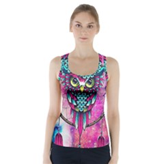 Owl Dreamcatcher Racer Back Sports Top by Grandong