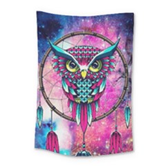 Owl Dreamcatcher Small Tapestry