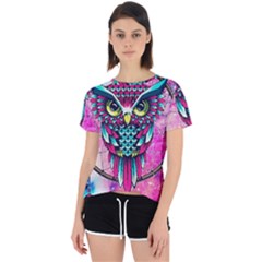 Owl Dreamcatcher Open Back Sport T-shirt by Grandong