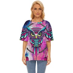 Owl Dreamcatcher Oversized Basic T-shirt by Grandong