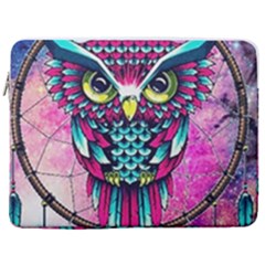 Owl Dreamcatcher 17  Vertical Laptop Sleeve Case With Pocket by Grandong