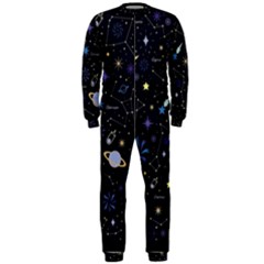 Starry Night  Space Constellations  Stars  Galaxy  Universe Graphic  Illustration Onepiece Jumpsuit (men)