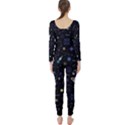 Starry Night  Space Constellations  Stars  Galaxy  Universe Graphic  Illustration Long Sleeve Catsuit View2