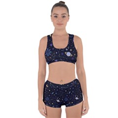 Starry Night  Space Constellations  Stars  Galaxy  Universe Graphic  Illustration Racerback Boyleg Bikini Set by Grandong