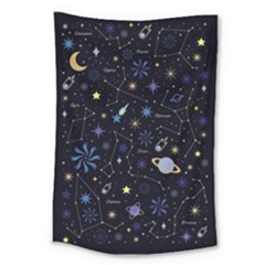 Starry Night  Space Constellations  Stars  Galaxy  Universe Graphic  Illustration Large Tapestry