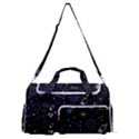 Starry Night  Space Constellations  Stars  Galaxy  Universe Graphic  Illustration Sports Gym Duffle Bag with Shoe Compartment View1