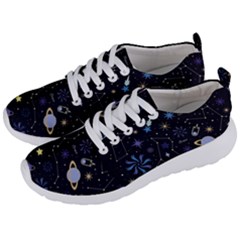 Starry Night  Space Constellations  Stars  Galaxy  Universe Graphic  Illustration Men s Lightweight Sports Shoes by Grandong