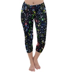 Illustration Universe Star Planet Capri Winter Leggings 