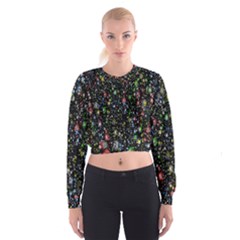 Illustration Universe Star Planet Cropped Sweatshirt