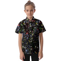 Illustration Universe Star Planet Kids  Short Sleeve Shirt by Grandong