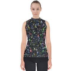 Illustration Universe Star Planet Mock Neck Shell Top by Grandong