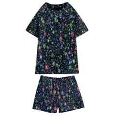 Illustration Universe Star Planet Kids  Swim T-shirt And Shorts Set by Grandong