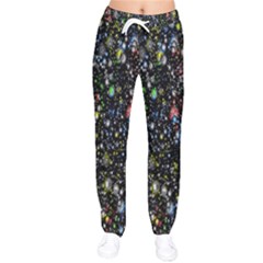 Illustration Universe Star Planet Women Velvet Drawstring Pants