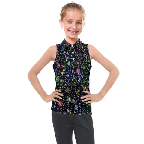 Illustration Universe Star Planet Kids  Sleeveless Polo T-shirt by Grandong