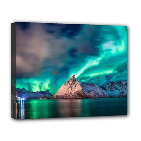 Amazing Aurora Borealis Colors Deluxe Canvas 20  X 16  (stretched) by Grandong