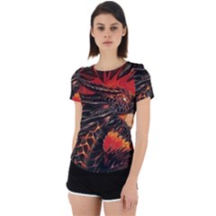 Dragon Back Cut Out Sport T-shirt by Ndabl3x