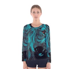 Angry Male Lion Predator Carnivore Women s Long Sleeve T-shirt