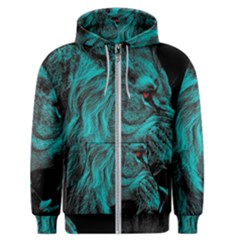 Angry Male Lion Predator Carnivore Men s Zipper Hoodie