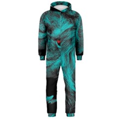 Angry Male Lion Predator Carnivore Hooded Jumpsuit (men)