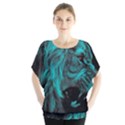 Angry Male Lion Predator Carnivore Batwing Chiffon Blouse View1