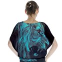 Angry Male Lion Predator Carnivore Batwing Chiffon Blouse View2