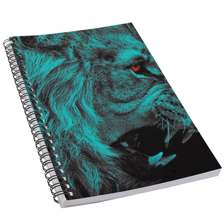 Angry Male Lion Predator Carnivore 5.5  x 8.5  Notebook