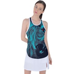 Angry Male Lion Predator Carnivore Racer Back Mesh Tank Top by Ndabl3x