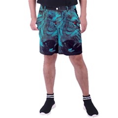 Angry Male Lion Predator Carnivore Men s Pocket Shorts by Ndabl3x