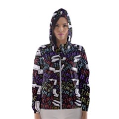 Time Nonlinear Curved Undirected Women s Hooded Windbreaker