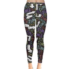 Time Nonlinear Curved Undirected Inside Out Leggings by Paksenen