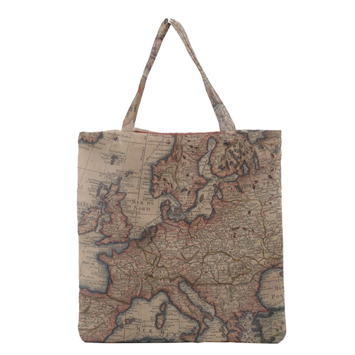 Old Vintage Classic Map Of Europe Grocery Tote Bag