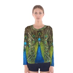 Peacock Feathers Bird Plumage Women s Long Sleeve T-shirt