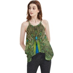 Peacock Feathers Bird Plumage Flowy Camisole Tank Top by Perong