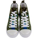 Peacock Feathers Bird Plumage Women s Mid-Top Canvas Sneakers View1