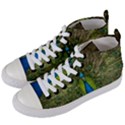 Peacock Feathers Bird Plumage Women s Mid-Top Canvas Sneakers View2