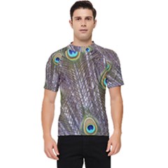 Peacock Bird Feathers Plumage Peacock Men s Short Sleeve Rash Guard by Perong