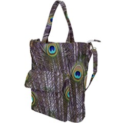 Peacock Bird Feathers Plumage Peacock Shoulder Tote Bag by Perong