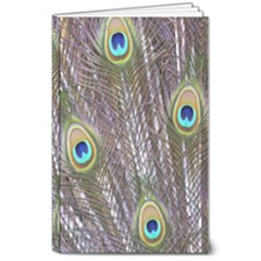 Peacock Bird Feathers Plumage Peacock 8  X 10  Softcover Notebook by Perong