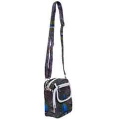 Bird Peacock Feathers Shoulder Strap Belt Bag