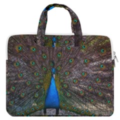 Bird Peacock Feathers Macbook Pro 15  Double Pocket Laptop Bag  by Perong