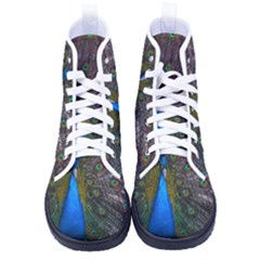 Bird Peacock Feathers Women s High-top Canvas Sneakers