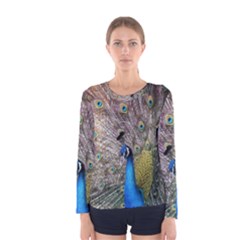 Peacock Bird Animal Peafowl Women s Long Sleeve T-shirt