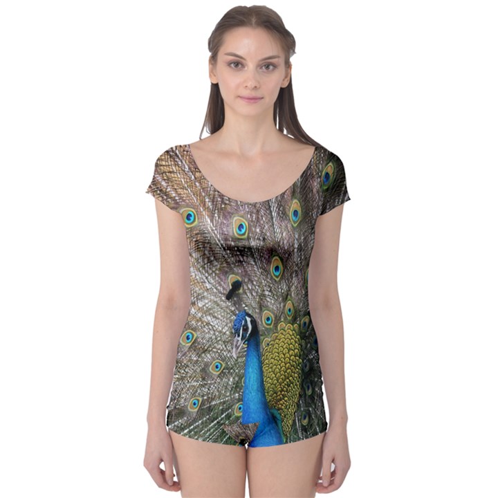 Peacock Bird Animal Peafowl Boyleg Leotard 